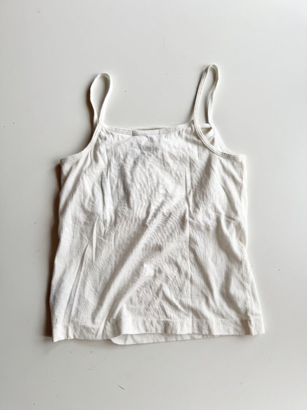 NWT JOHN ELLIOTT White Cotton Jersey Scoop Neck Strap Camisole Tank, Size 1/S - Picture 9 of 14